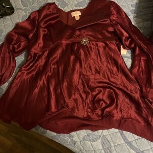 Elegant Burgundy Women's Top size 22‎ plus